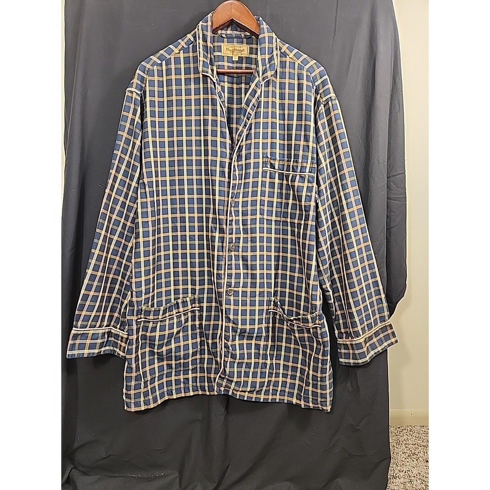 Paul Stuart‎ Pajama Shirt. Aid Navy Striped Size Large Mens